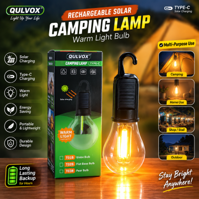 Rechargeable Solar Camping Lamp with Type-C Charging